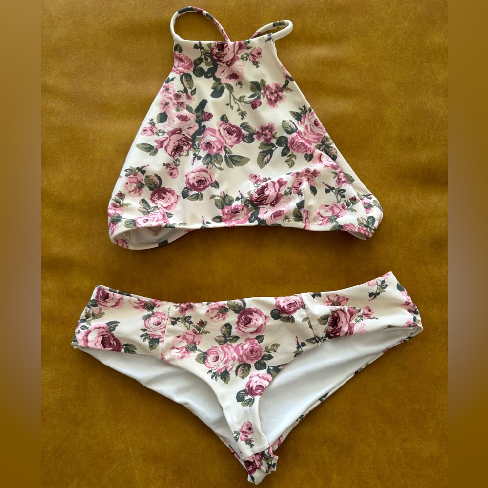 Show Me Your MuMu Floral Bikini - Pink and Cream
